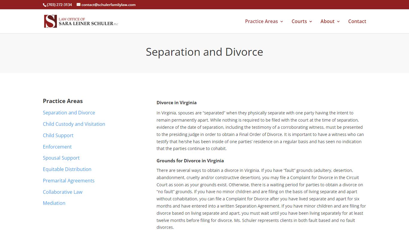 Divorce Lawyer in Fairfax, VA - Sara Leiner Schuler, Esq.